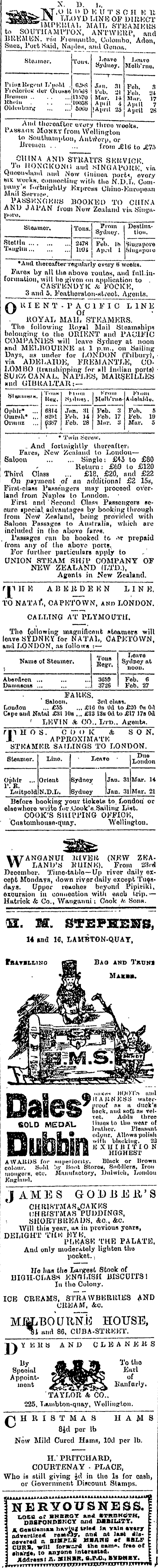 Papers Past Newspapers Evening Post 22 January 1903 Page 3 Advertisements Column 2