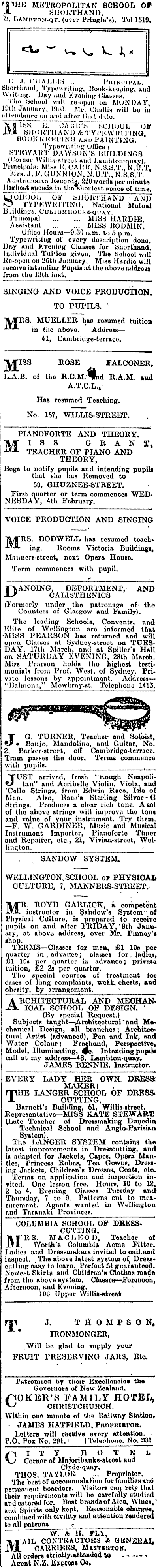 Papers Past Newspapers Evening Post 28 February 1903 Page 7 Advertisements Column 5