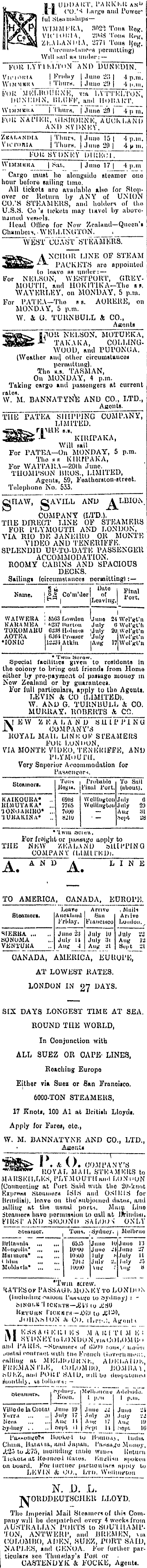 Papers Past Newspapers Evening Post 10 June 1905 Page 3 Advertisements Column 2