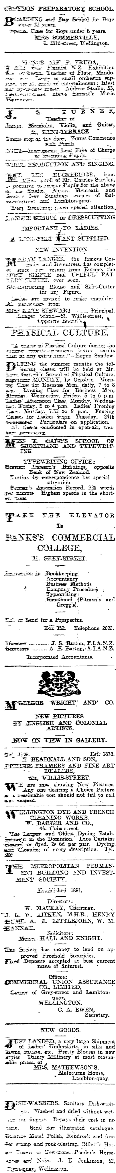 Papers Past Newspapers Evening Post 30 November 1907 Page 16 Advertisements Column 1