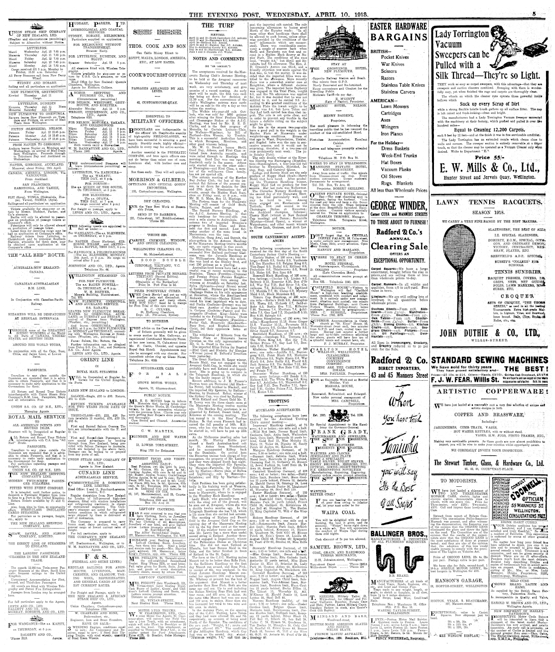 Papers Past | Newspapers | Evening Post | 10 April 1918 | Page 5