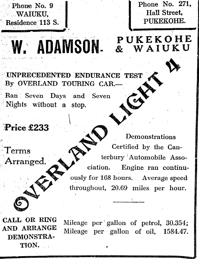 Papers Past Newspapers Franklin Times 17 April 1925 Page 6 Advertisements Column 1