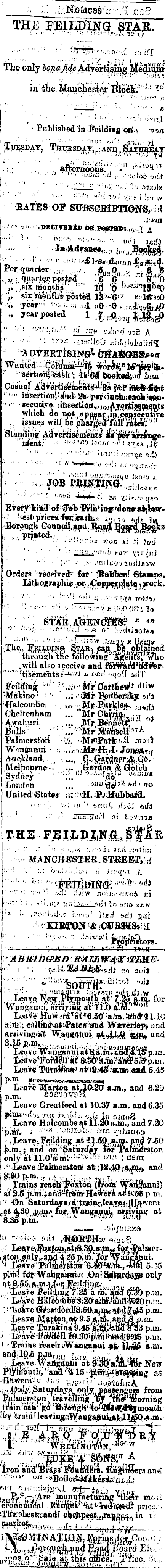 Papers Past Newspapers Feilding Star 30 June 15 Page 4 Advertisements Column 7