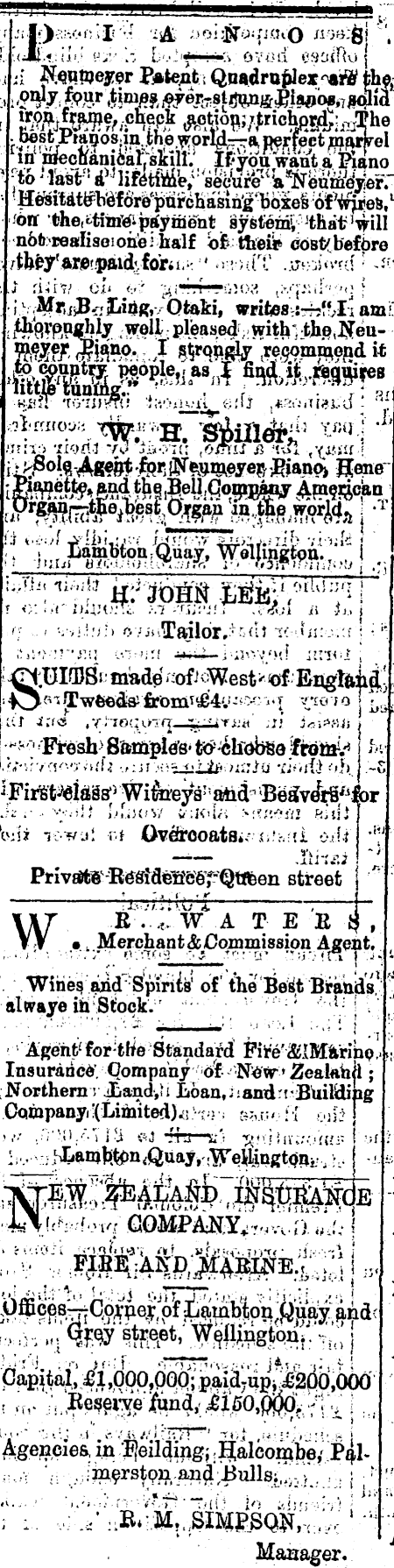 Papers Past Newspapers Feilding Star 3 August 16 Page 1 Advertisements Column 4