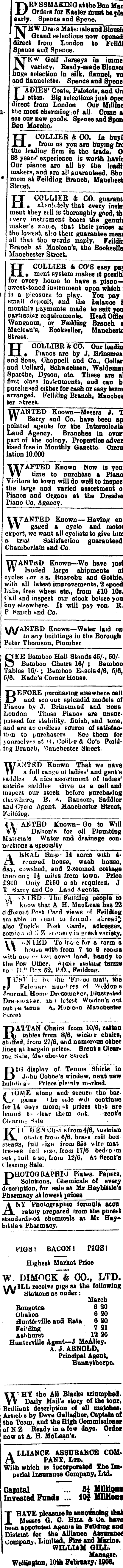 Papers Past Newspapers Feilding Star 17 March 1906 Page 3 Advertisements Column 7