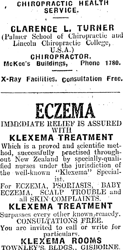 Papers Past Newspapers Gisborne Times 30 January 1931 Page 4 Advertisements Column 3