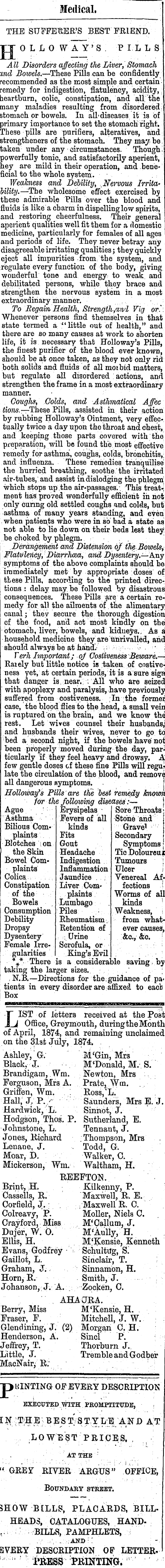 Papers Past | Newspapers | Grey River Argus | 21 August 1874