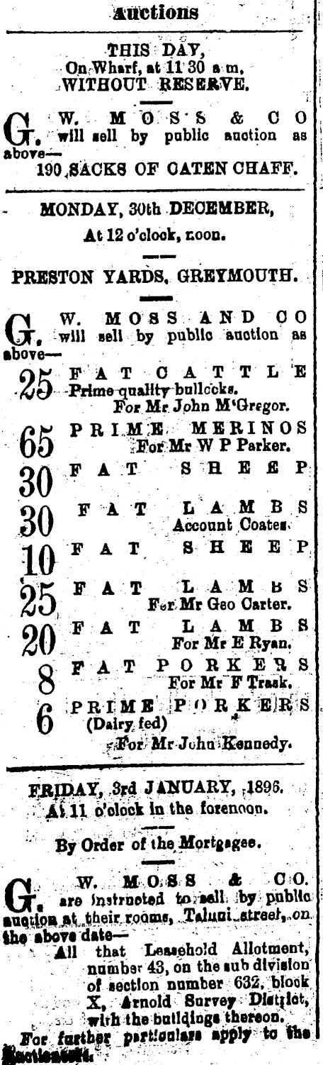 Papers Past Newspapers Grey River Argus 28 December 15 Page 3 Advertisements Column 1