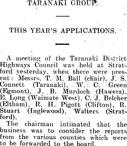 Papers Past Newspapers Hawera Star 12 July 1924 Highways Council