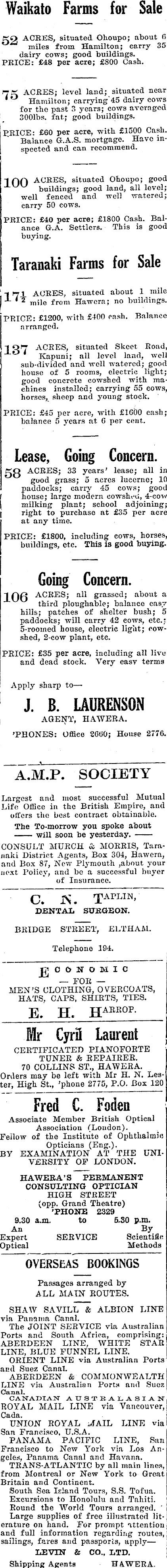 Papers Past Newspapers Hawera Star 7 June 1930 Page 4 Advertisements Column 2