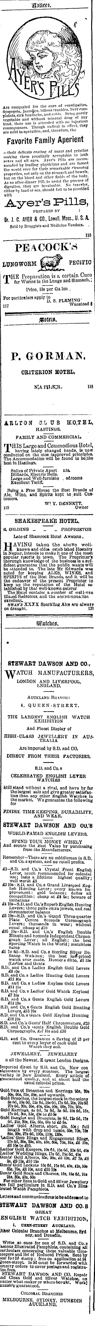 Papers Past Newspapers Hawke S Bay Herald 16 July 1891 Page 4 Advertisements Column 4