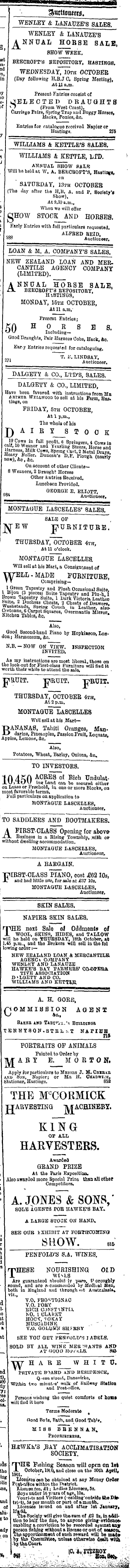 Papers Past Newspapers Hawke S Bay Herald 4 October 1900 Page 3 Advertisements Column 8