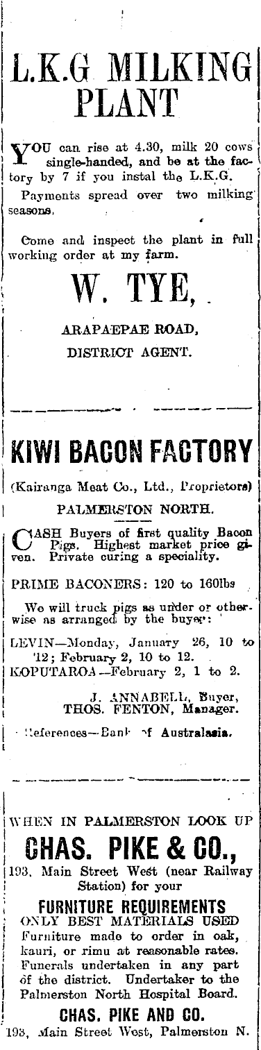 Papers Past Newspapers Horowhenua Chronicle 28 February 19 Page 4 Advertisements Column 5