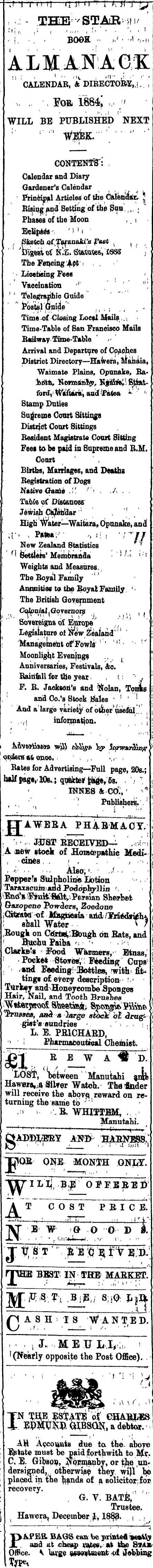 Papers Past Newspapers Hawera Normanby Star 7 December 18 Page 3 Advertisements Column 2