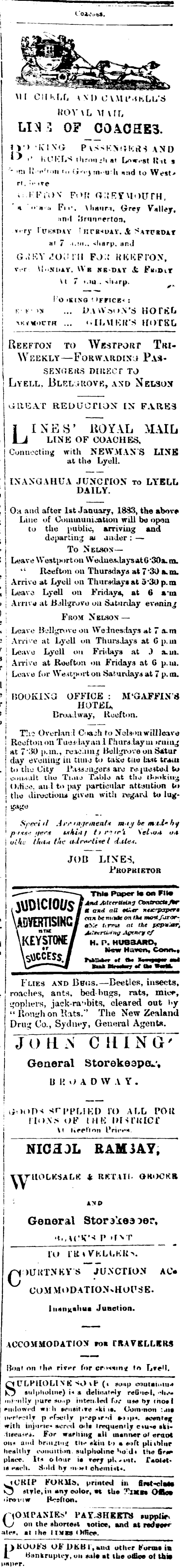 Papers Past Newspapers Inangahua Times 18 March 15 Page 4 Advertisements Column 5