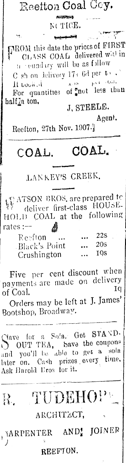 Papers Past Newspapers Inangahua Times 30 November 1907 Page 3 Advertisements Column 5