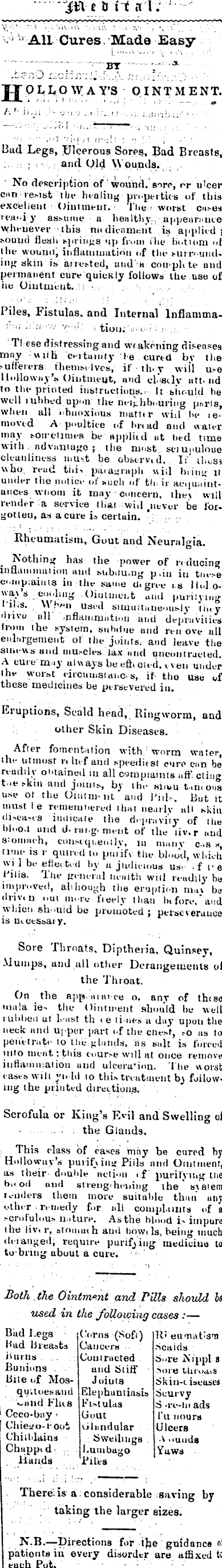 Papers Past Newspapers Lake County Press 17 October 1873 Page 4 Advertisements Column 6