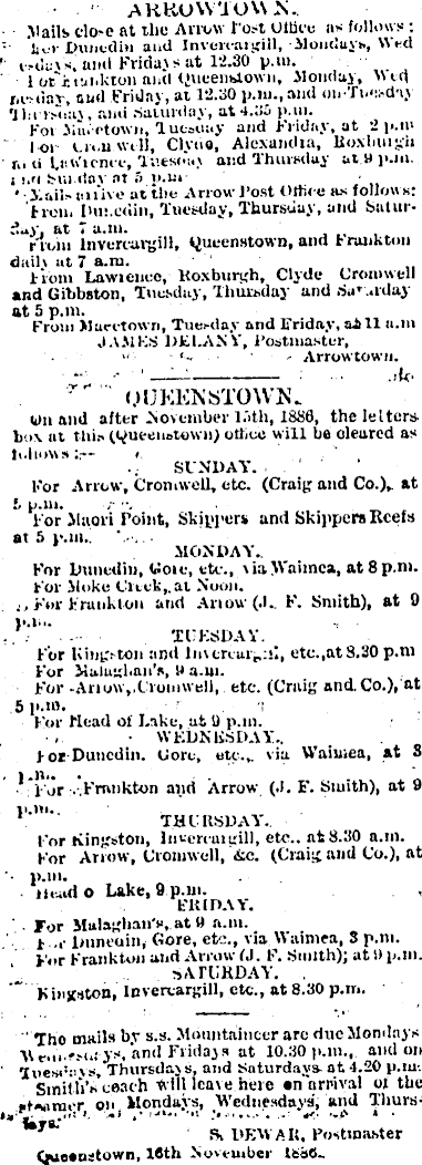 Papers Past Newspapers Lake County Press 24 November 17 County Postal Notice