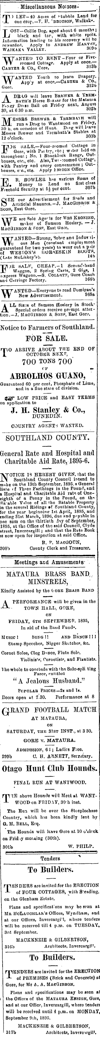 Papers Past Newspapers Mataura Ensign 29 August 15 Page 3 Advertisements Column 2