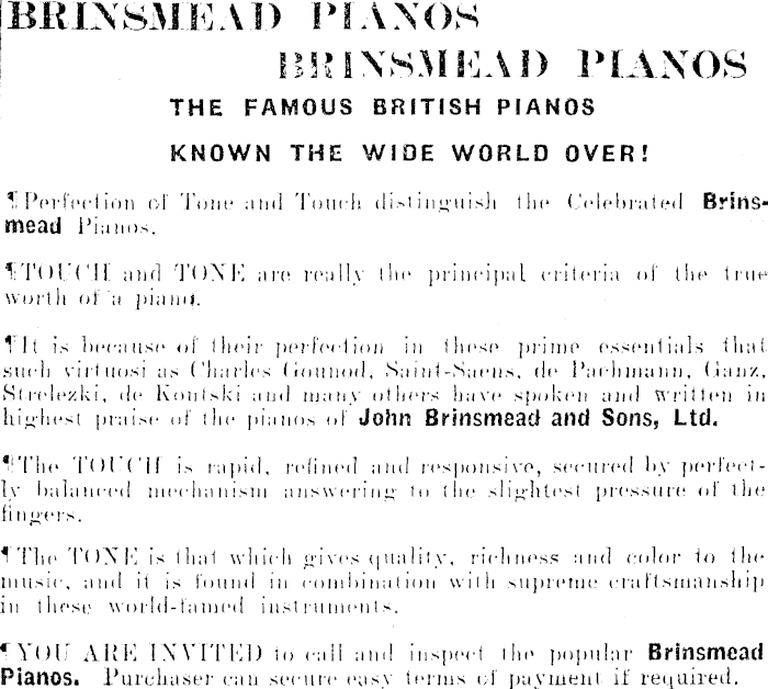 Papers Past Newspapers Mataura Ensign 4 May 1917 Page 1 Advertisements Column 2