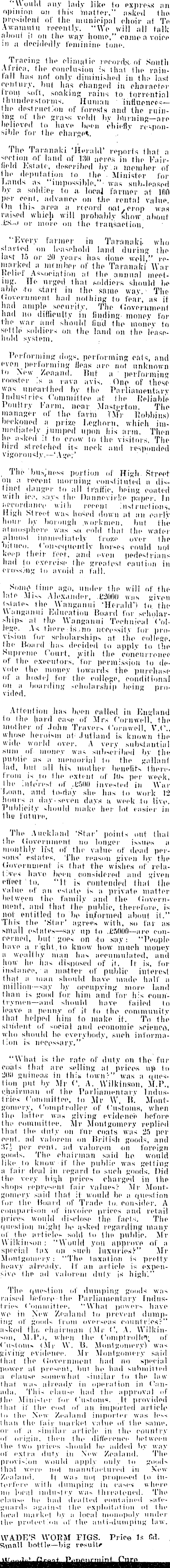 Papers Past, Newspapers, New Zealand Herald, 12 June 1919