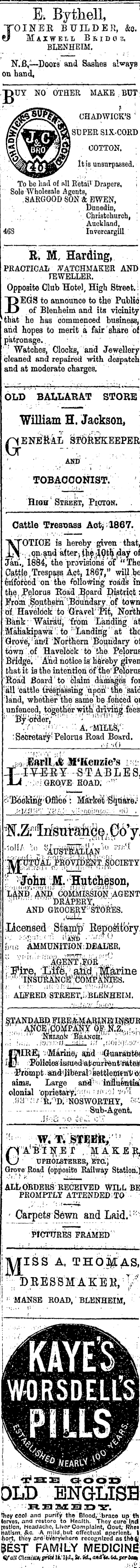 Papers Past Newspapers Marlborough Express 3 January 14 Page 4 Advertisements Column 5