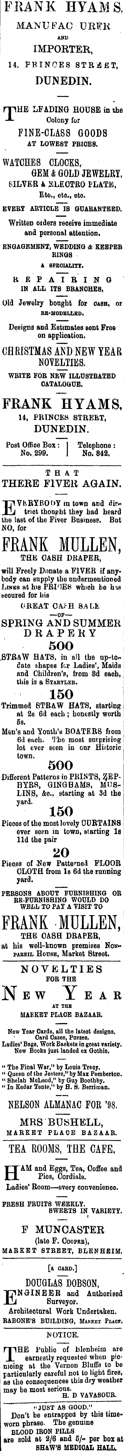 Papers Past Newspapers Marlborough Express 26 January 18 Page 3 Advertisements Column 3