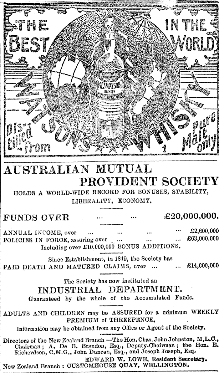 Papers Past Newspapers Marlborough Express 17 March 1905 Page 1 Advertisements Column 4