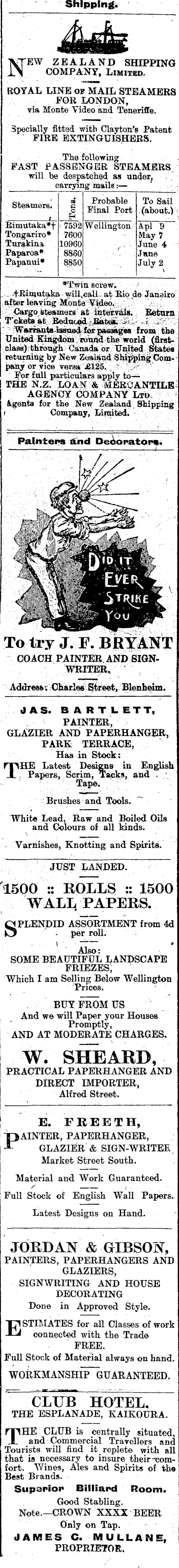 Papers Past Newspapers Marlborough Express 25 March 1908 Page 1 Advertisements Column 2