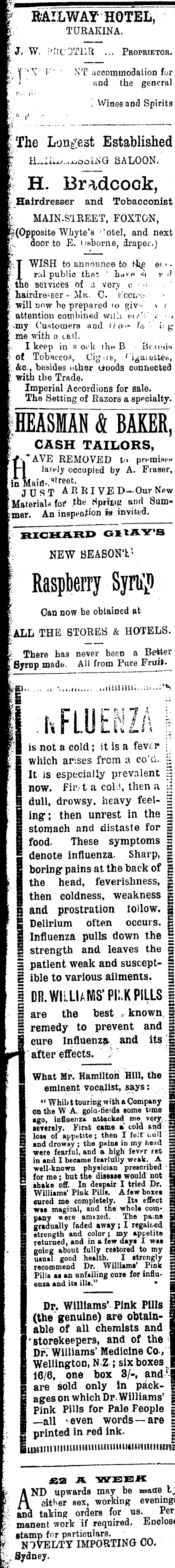 Papers Past Newspapers Manawatu Herald 15 May 1900 Page 4 Advertisements Column 1