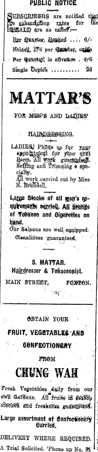 Papers Past Newspapers Manawatu Herald 21 October 1938 Page 2 Advertisements Column 3