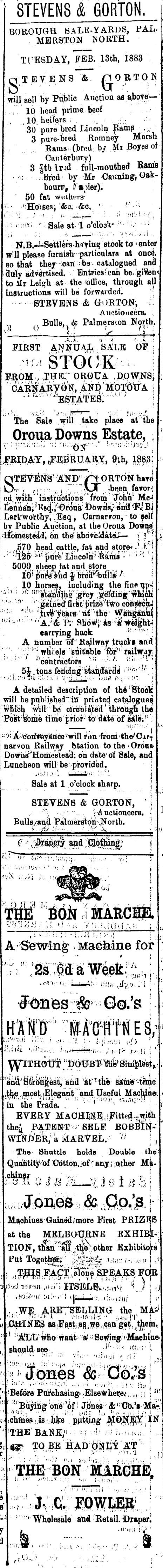 Papers Past Newspapers Manawatu Standard 5 February 18 Page 3 Advertisements Column 4