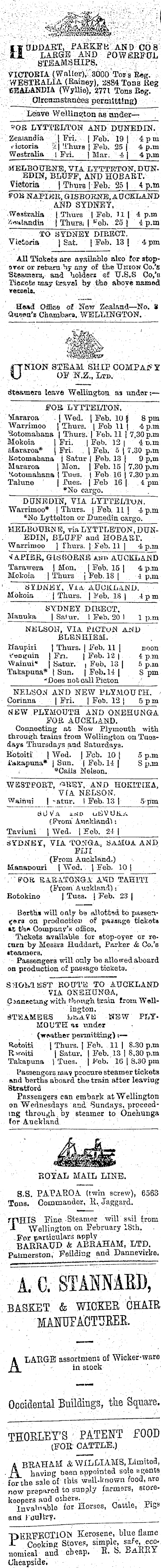 Papers Past Newspapers Manawatu Standard 11 February 1904 Page 7 Advertisements Column 1