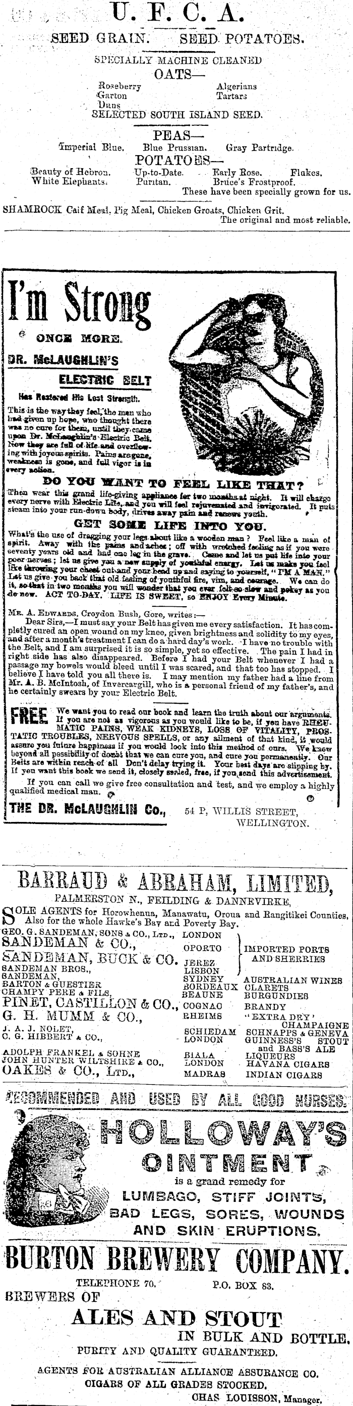 Papers Past Newspapers Manawatu Standard 12 September 1904 Page 3 Advertisements Column 1