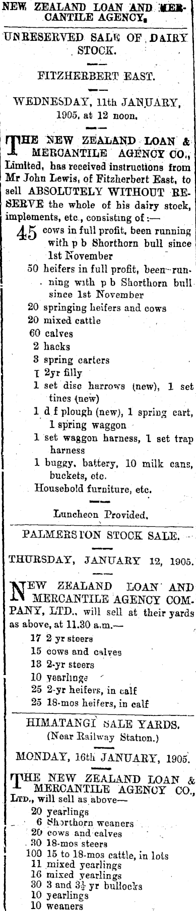 Papers Past | Newspapers | Manawatu Standard | 10 January 1905