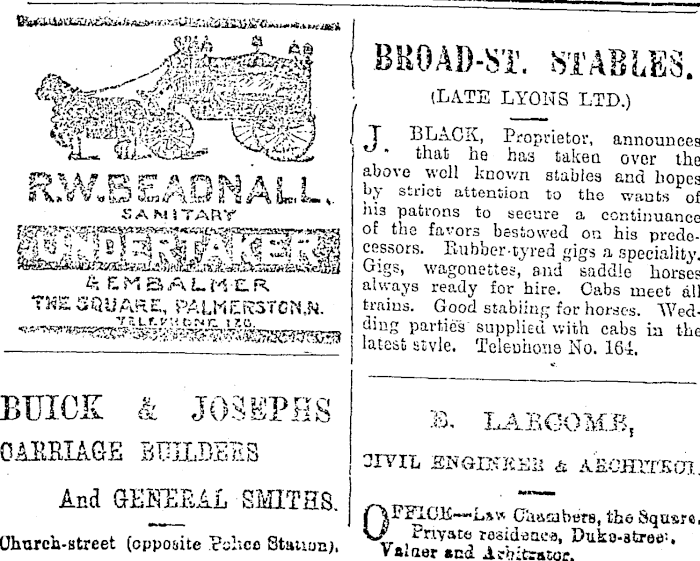 Papers Past Newspapers Manawatu Standard 7 November 1905 Page 2 Advertisements Column 1