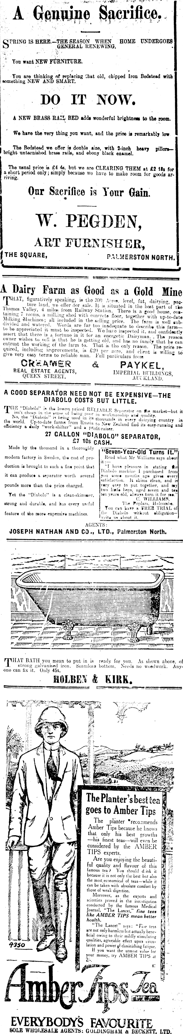 Papers Past | Newspapers | Manawatu Standard | 15 December 1913 | Page 2  Advertisements Column 4