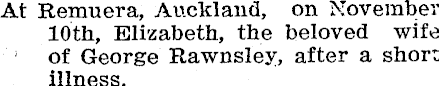 auckland notice newspapers illness rawnsley remuera