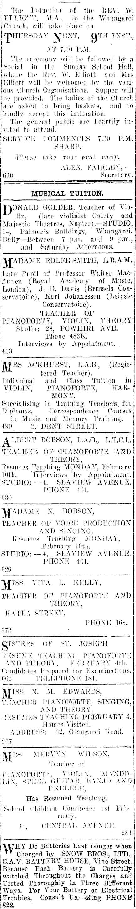 Papers Past Newspapers Northern Advocate 4 February 1930 Page 1 Advertisements Column 4