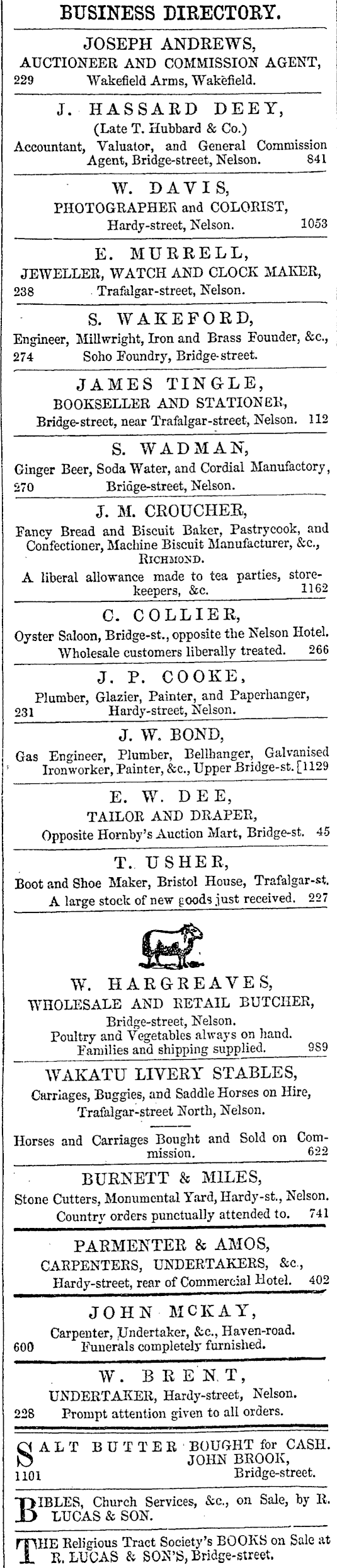 Papers Past | Newspapers | Nelson Evening Mail | 25 October 1866 | Page 1  Advertisements Column 2