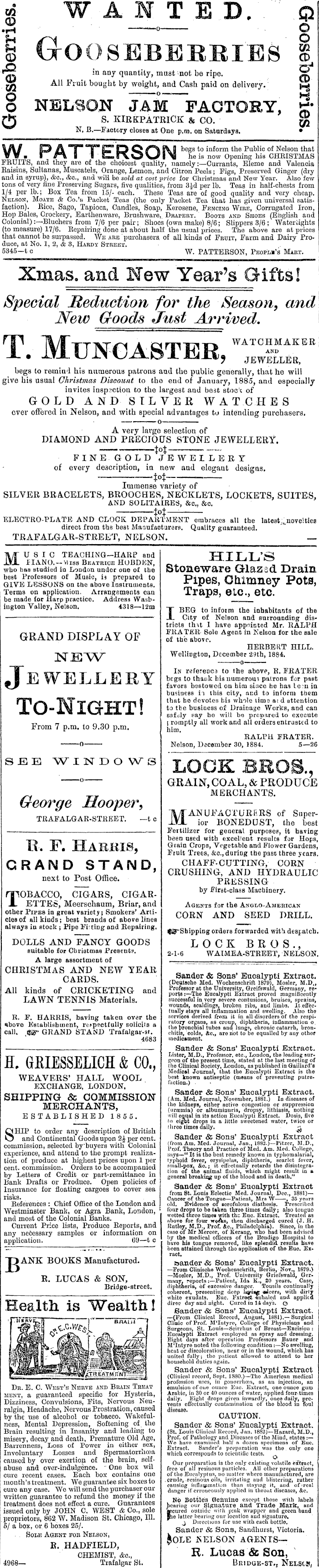 Papers Past Newspapers Nelson Evening Mail 12 January 15 Page 4 Advertisements Column 3