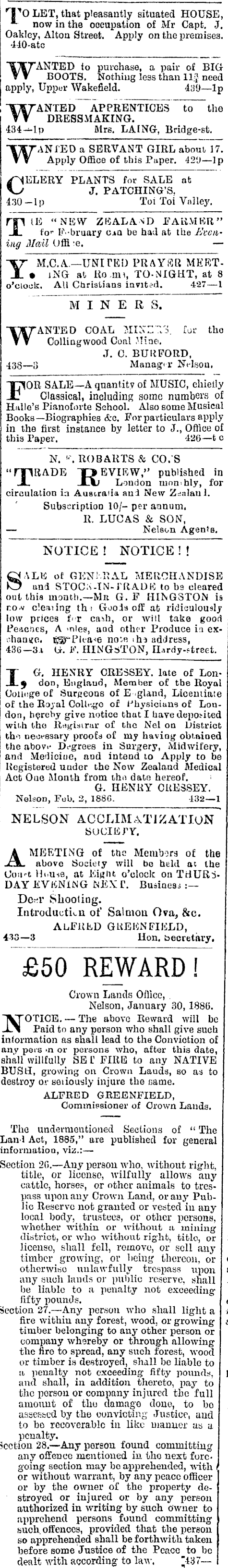 Papers Past Newspapers Nelson Evening Mail 2 February 16 Page 2 Advertisements Column 3