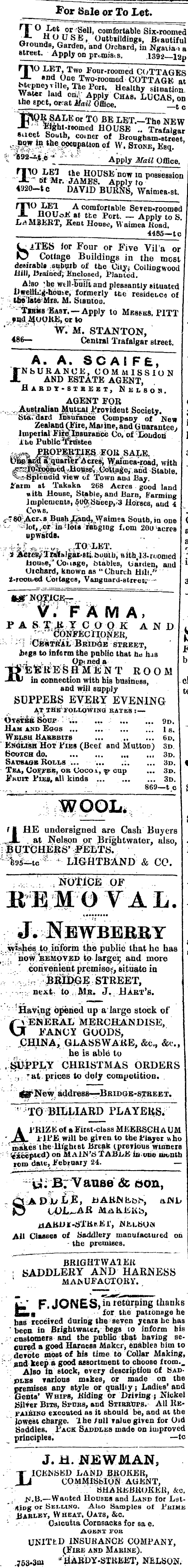 Papers Past Newspapers Nelson Evening Mail 26 April 16 Page 1 Advertisements Column 1