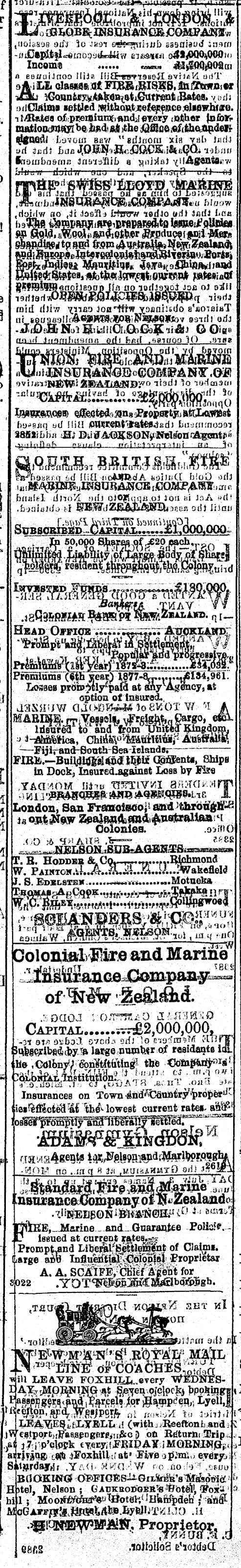 Papers Past Newspapers Nelson Evening Mail 28 June 18 Page 1 Advertisements Column 3