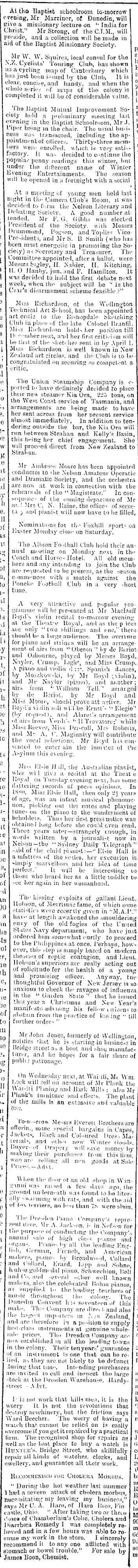 Papers Past Newspapers Nelson Evening Mail 9 March 19 Untitled