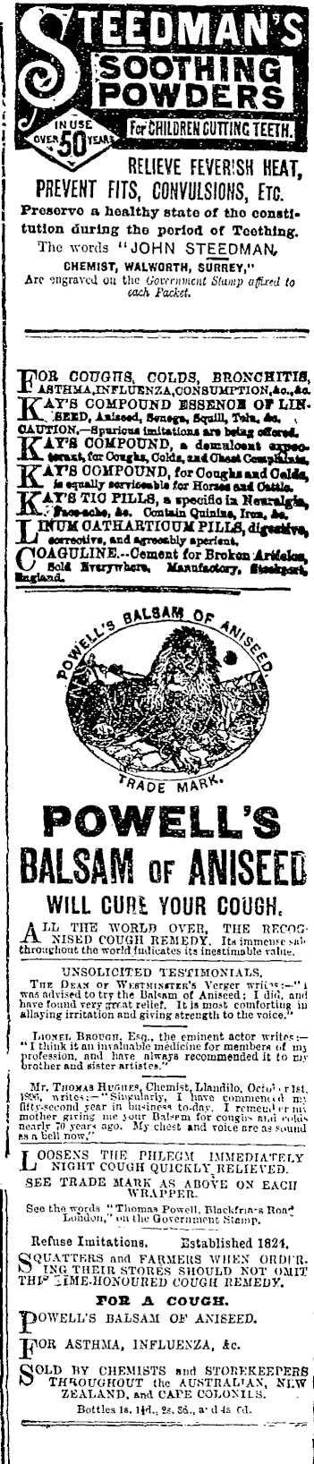 Papers Past Newspapers Nelson Evening Mail 6 October 19 Page 1 Advertisements Column 3