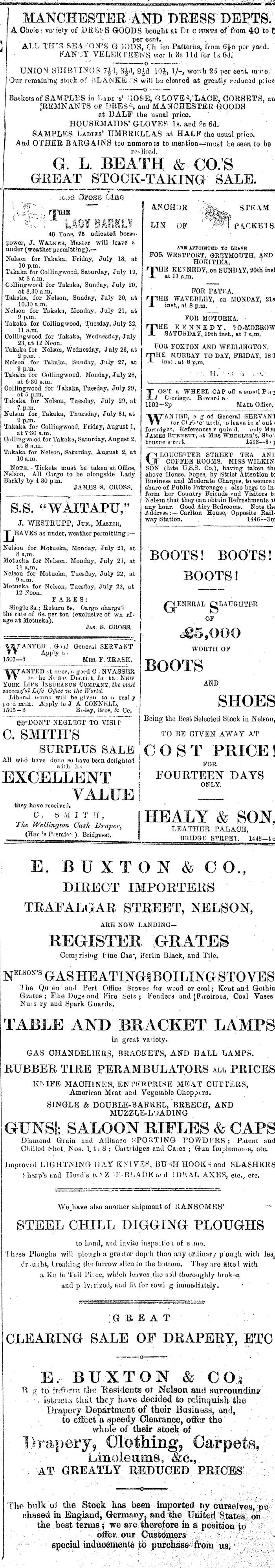 Papers Past Newspapers Nelson Evening Mail 18 July 10 Page 3 Advertisements Column 4