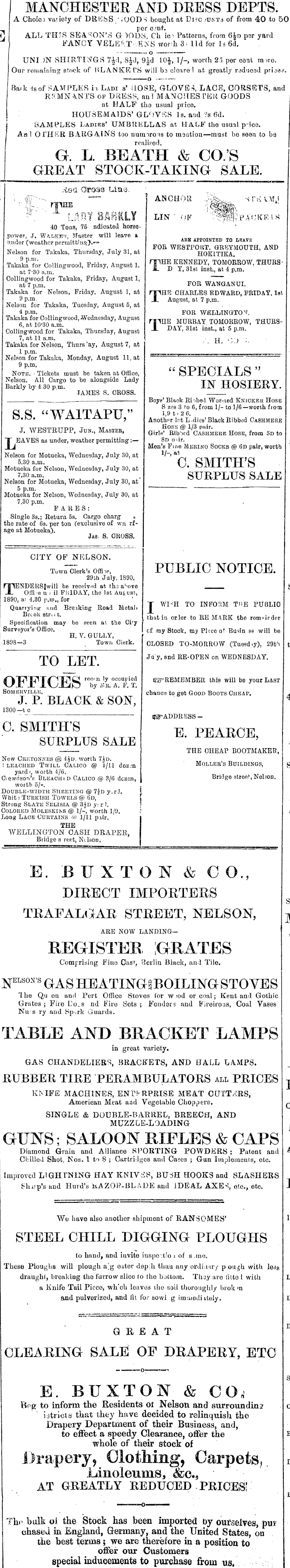 Papers Past Newspapers Nelson Evening Mail 30 July 10 Page 3 Advertisements Column 4