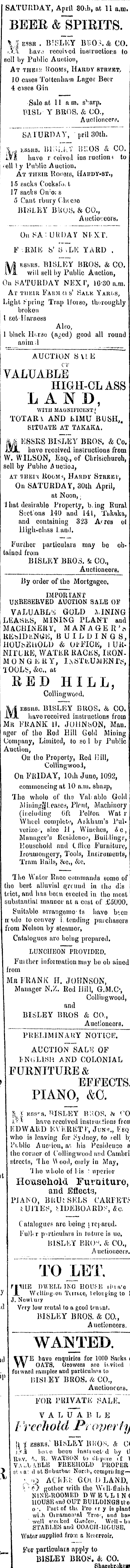 Papers Past Newspapers Nelson Evening Mail 29 April 12 Page 3 Advertisements Column 6