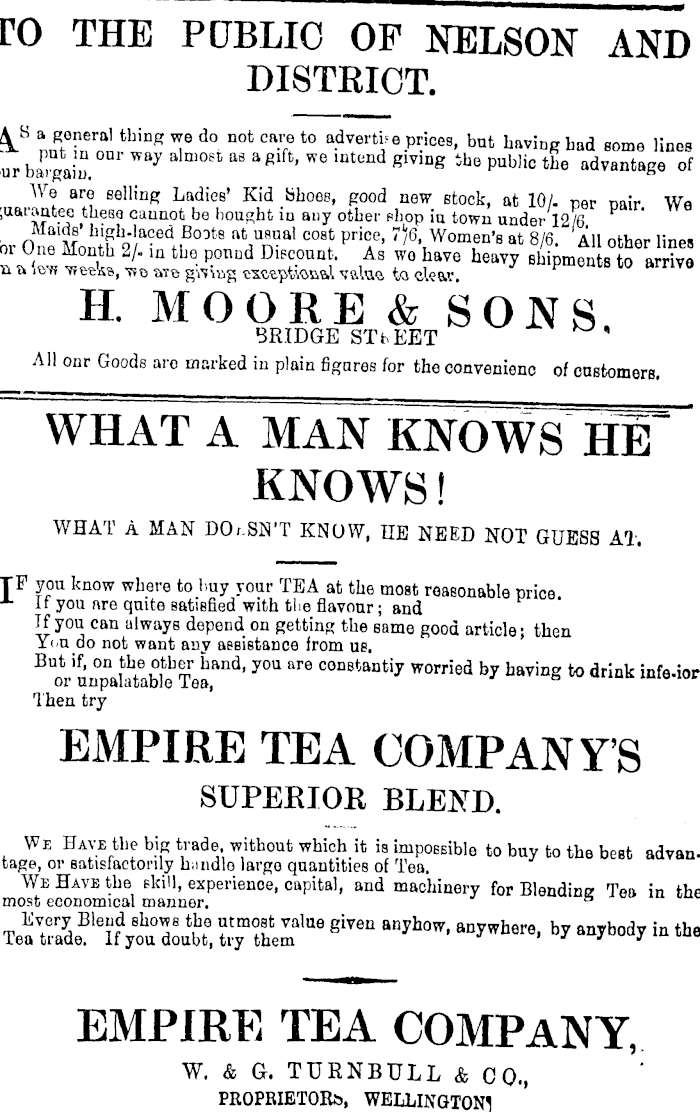 Papers Past Newspapers Nelson Evening Mail 11 September 13 Page 4 Advertisements Column 5